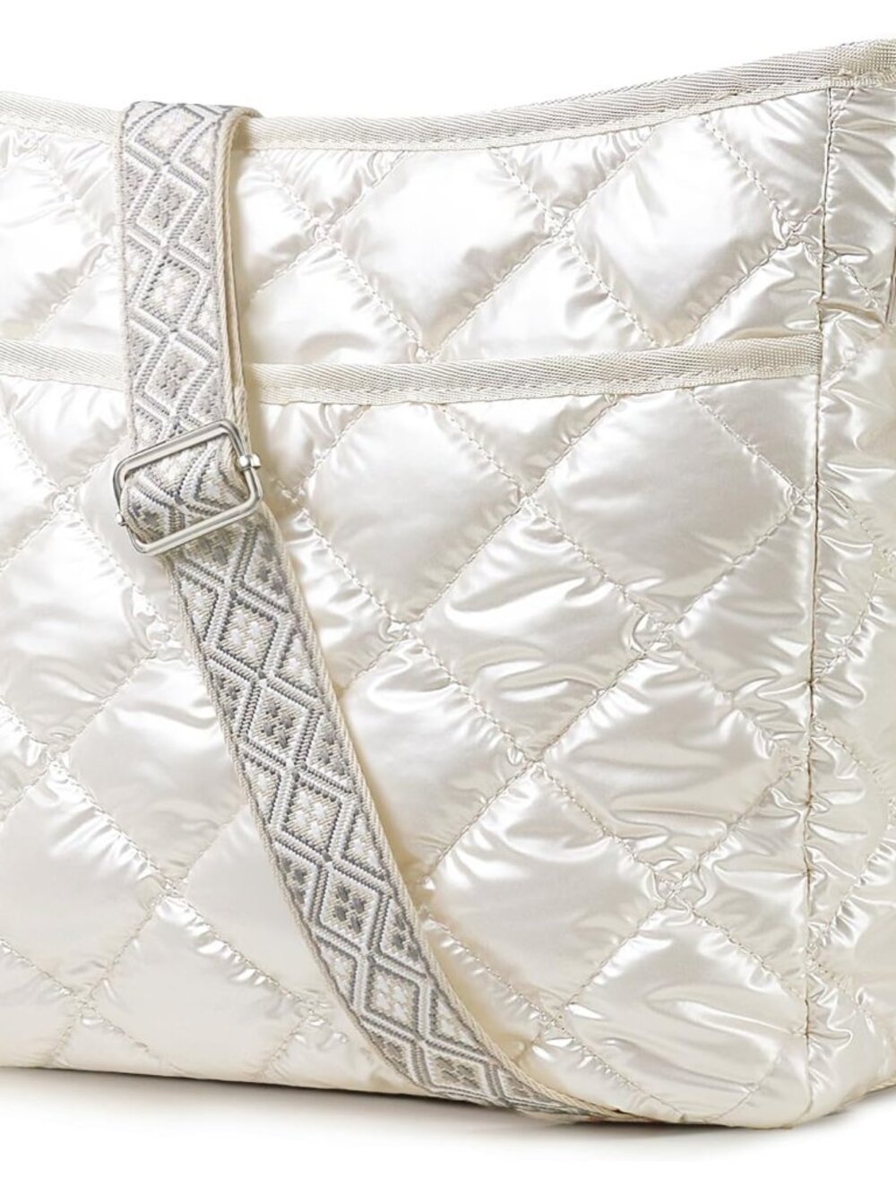 Quilted Crossbody Bags for Women, Unique Pattern Strap Quilted Bag, Crossbody Pu